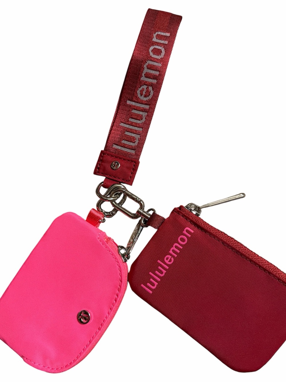 NWOT lululemon athletica Pink & Burgundy dual pouch - Picture 3 of 3